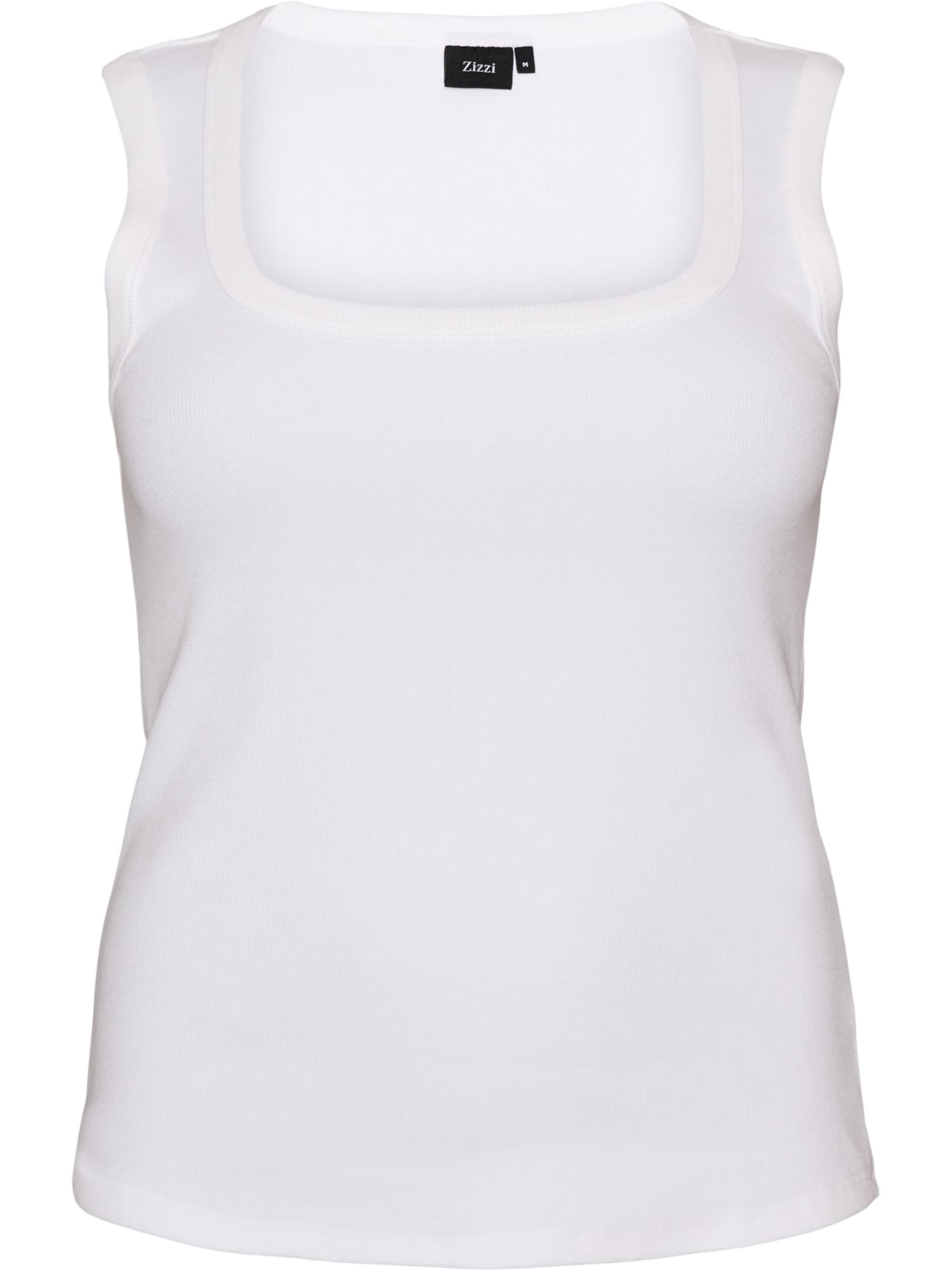 Zizzi Top 'MVIKKA' in White: front