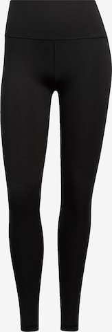 ADIDAS SPORTSWEARSkinny Sportske hlače 'Optime ' - crna boja: prednji dio