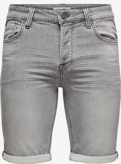 Only & Sons Shorts 'Ply' in grey denim, Produktansicht