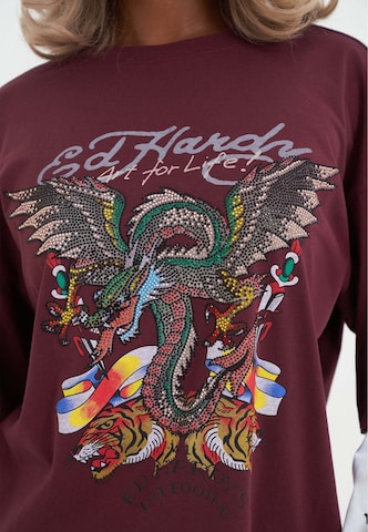 Ed Hardy T-Shirt in Rot