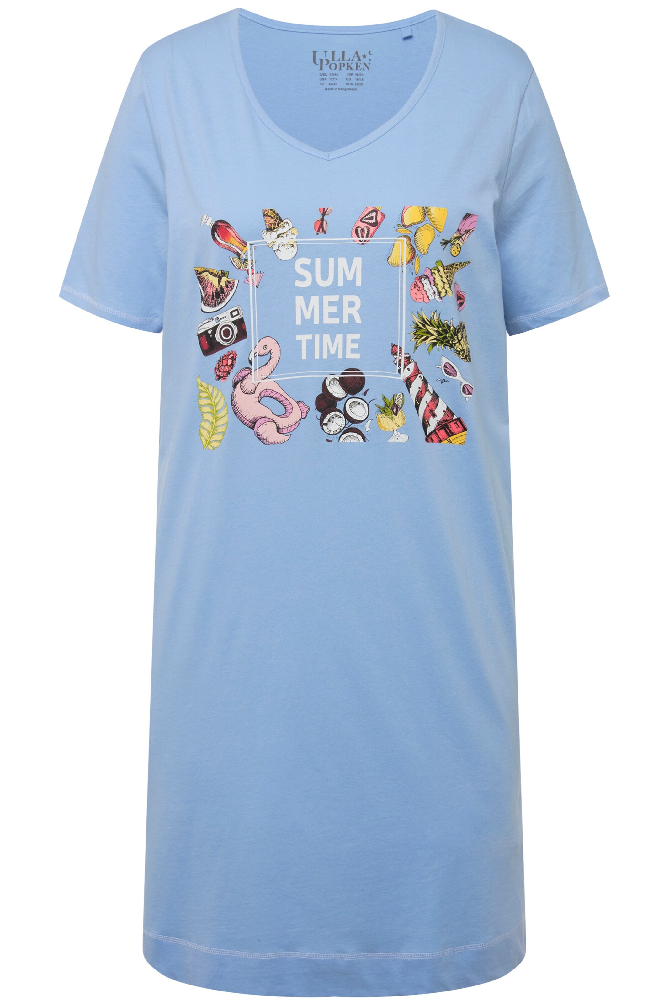 Ulla Popken Nachthemd in Blau: Vorderseite