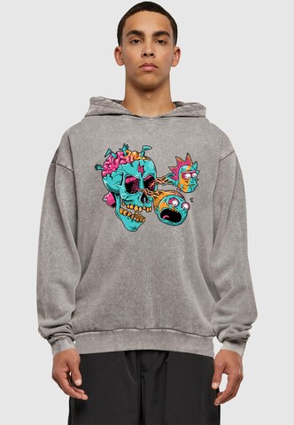 Felpa 'Rick And Morty - Eyeball Skull' di ABSOLUTE CULT in grigio: frontale