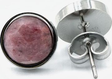 Sergio Engel Earrings 'Beach Ohrring 04 - Wasserfester Naturstein-Ohrstecker in Edelstahl' in Pink: front