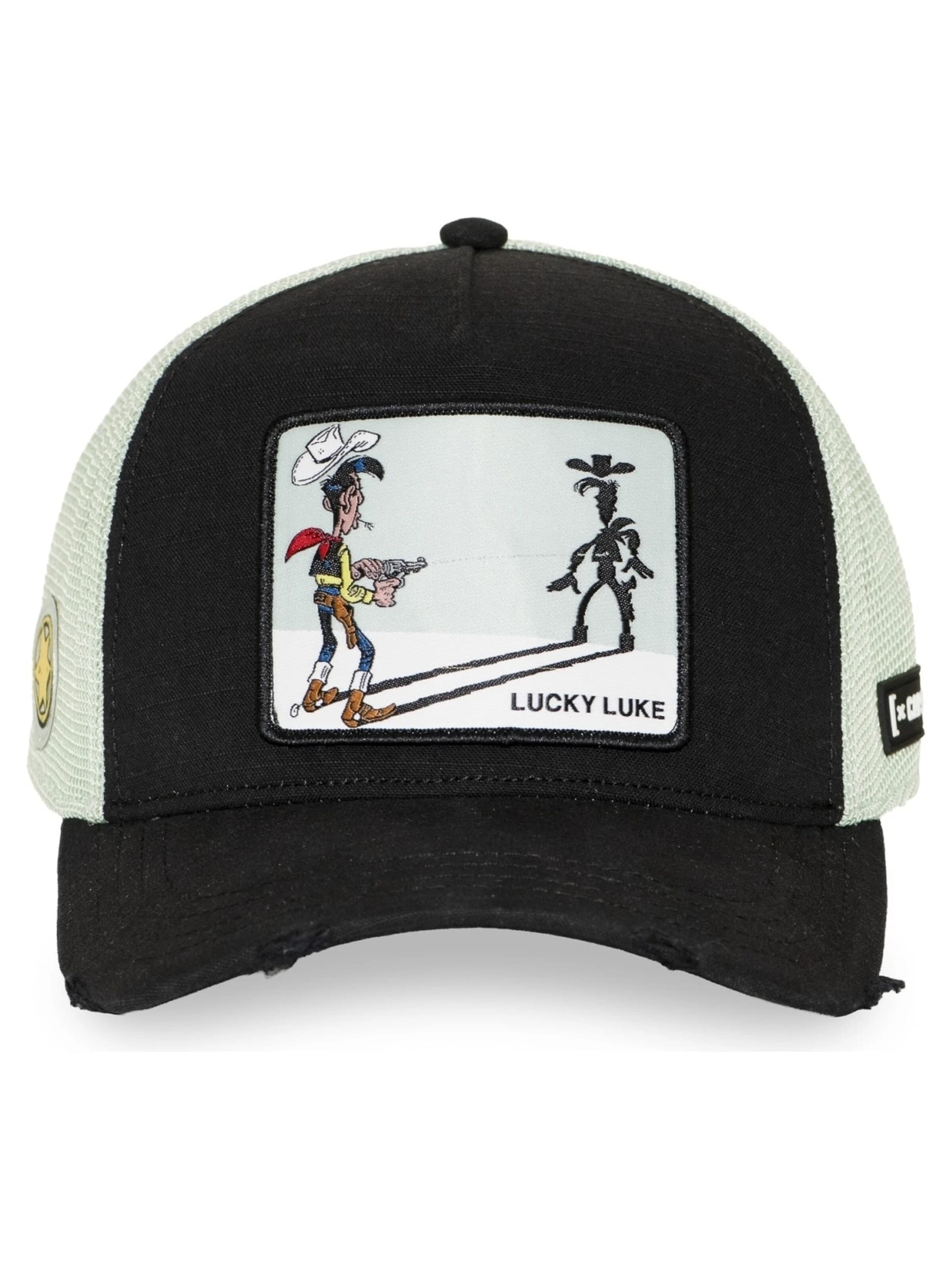 Capslab - Gorra 'Gorra capslab negra lucky luke canvas trucker cap' en negro: frente