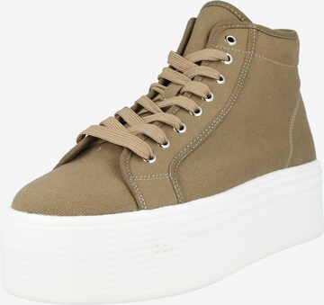 Nasty Gal High-top trainers in Green: front