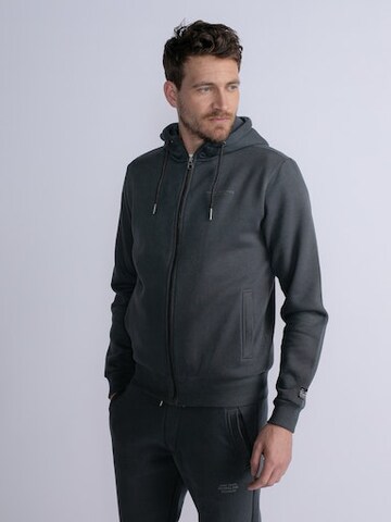 Petrol Industries - Sudadera con cremallera 'Monroe' en gris: frente