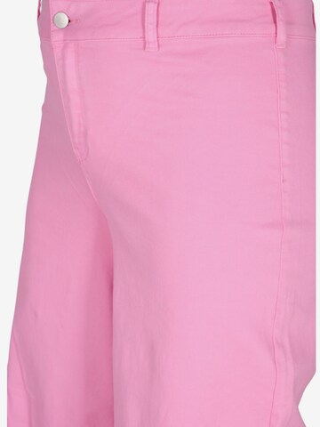 Zizzi Široke hlačnice Kavbojke | roza barva