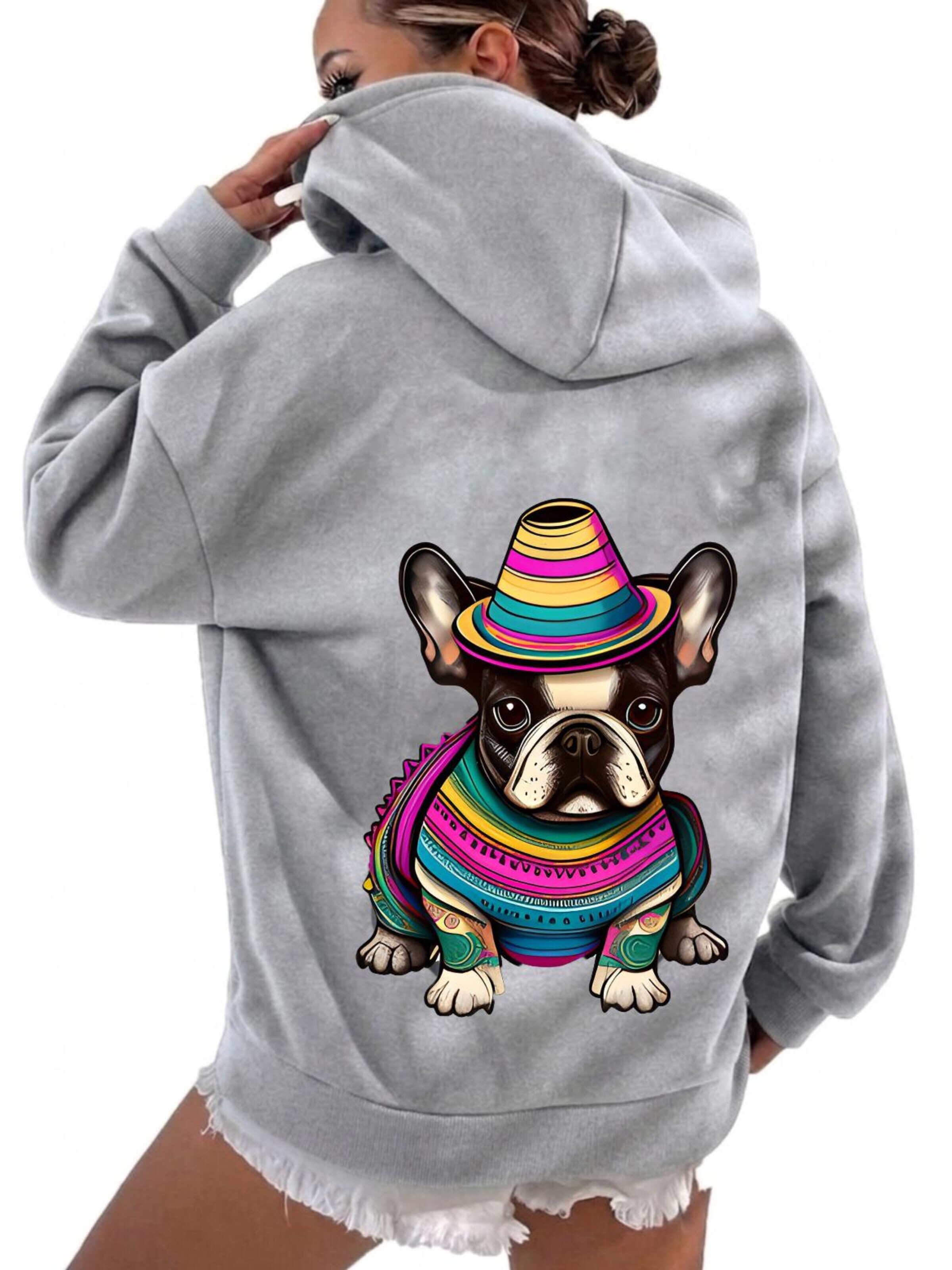 RMK Sweatshirt 'Hund Mexico'‌‌‌‌‌ in Grau