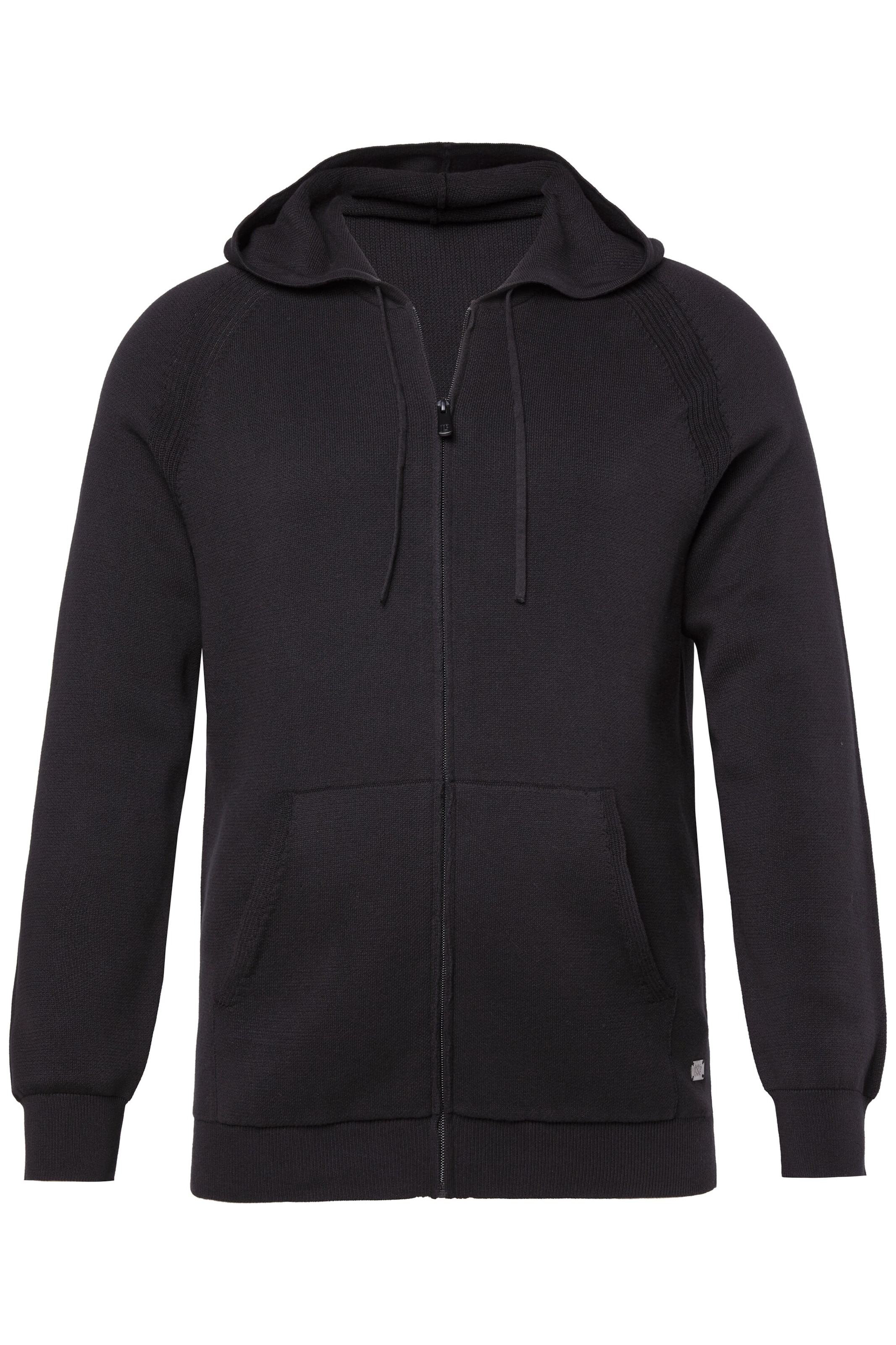 JP1880 Strickjacke in Schwarz: Vorderseite