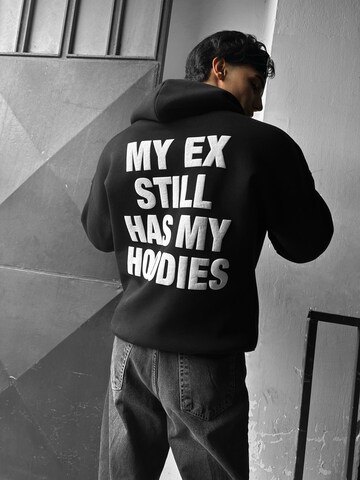 Kleidermafia - Sudadera 'Oversize EX Part II Hoodie - Black and White' en negro