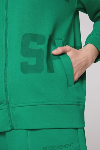 Soccx Zip-Up Hoodie in Green