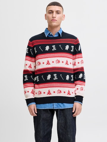 JACK & JONES Sveter 'JJXMAS NOEL' - Zmiešané farby: predná strana