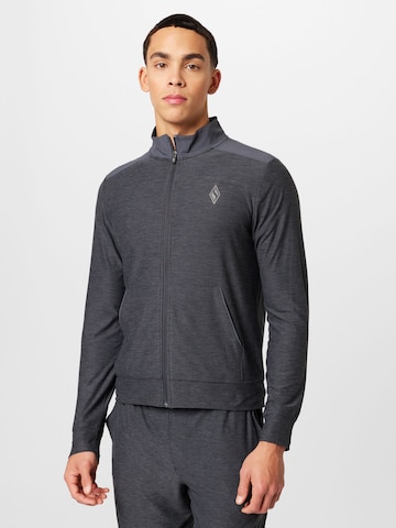 SKECHERS Sports sweat jacket in Grey: front