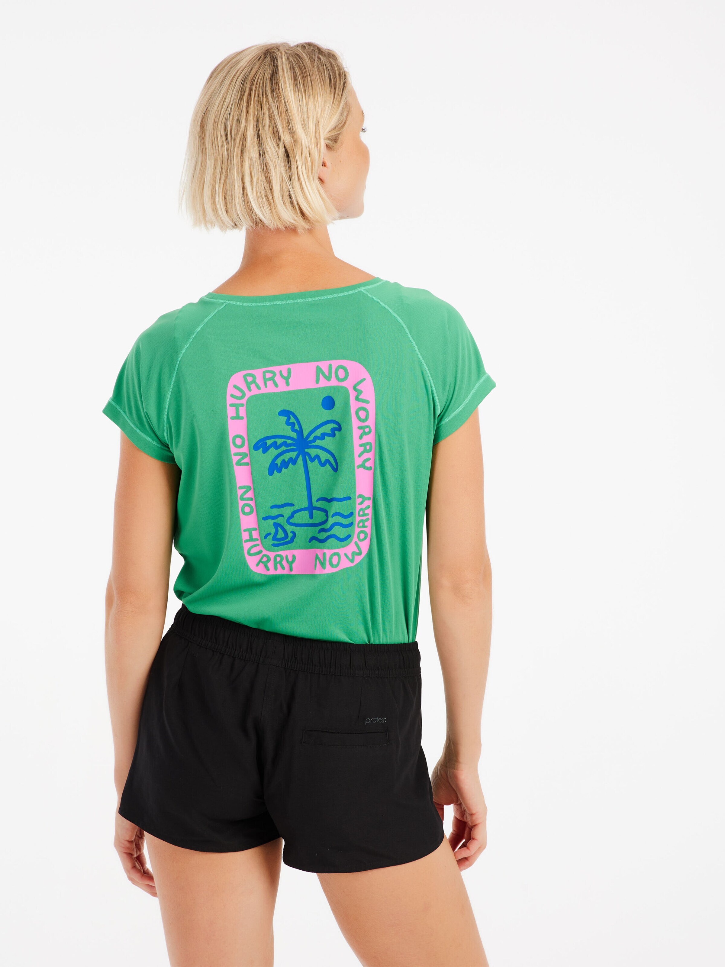 PROTEST Shirt 'PRTHappy'‌‌‌‌‌‌‌ in Grün