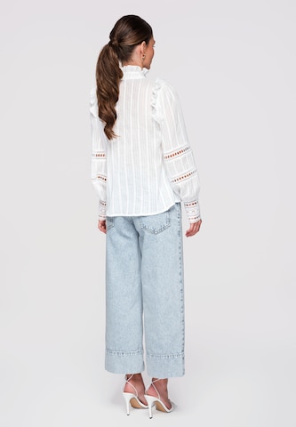 Ombre Blouse in White