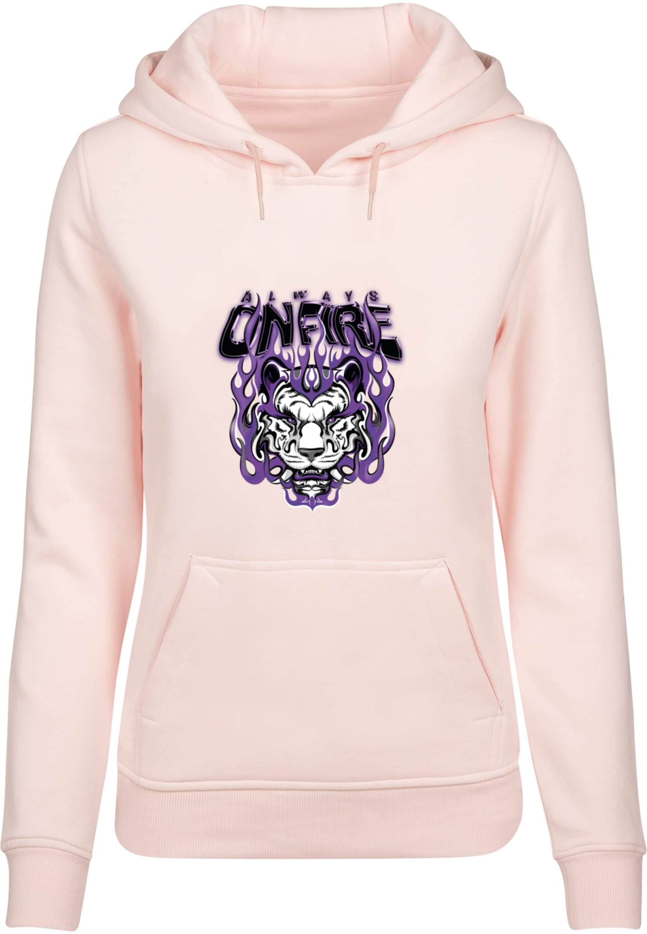 Mister Tee Sweatshirt 'Always On Fire' i pink: forside