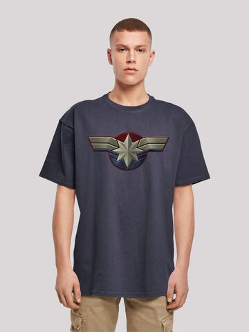T-Shirt 'Captain Marvel' F4NT4STIC en bleu : devant