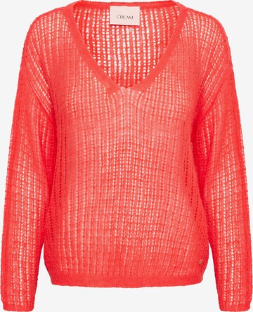 Cream Sweater 'Clara' in Red: front