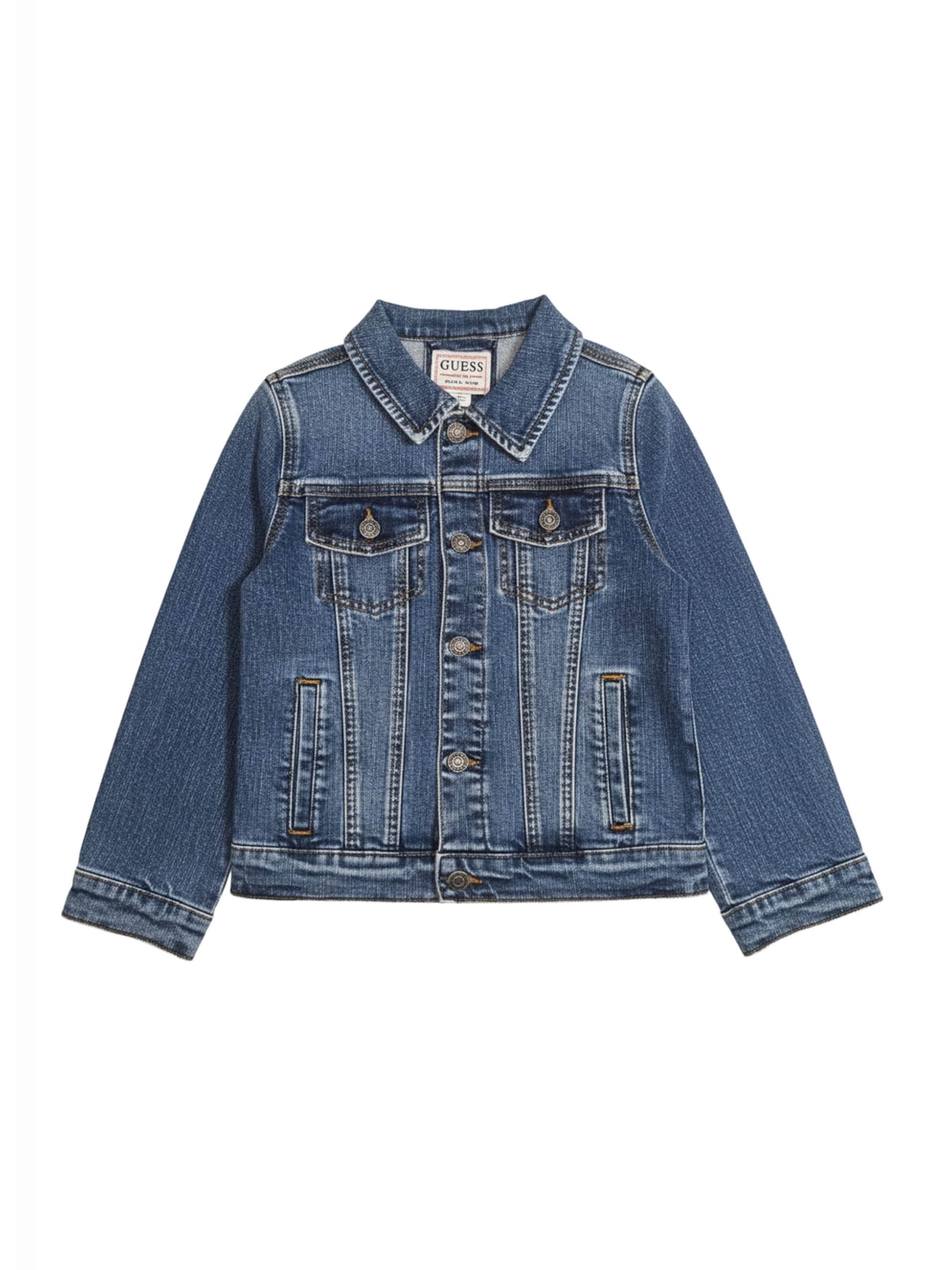 Veste mi-saison GUESS KIDS en bleu : devant