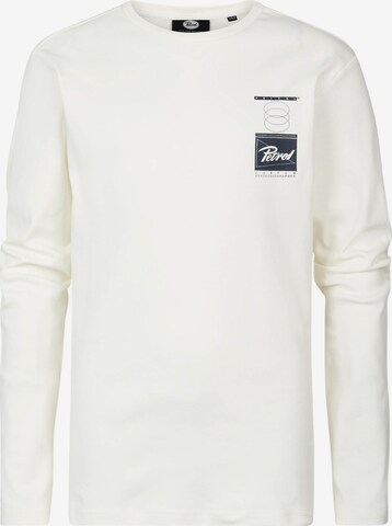 Petrol Industries Shirt 'Steamwood' in Wit: voorkant