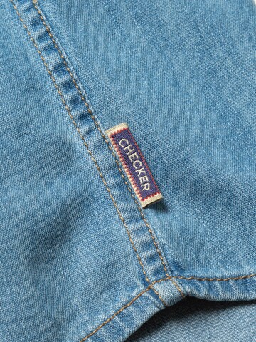 Coupe regular Chemise ' Dynasty Denim ' Checker en bleu