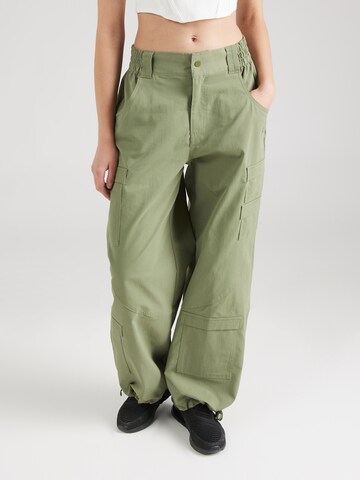 Wide Leg Pantalon cargo Jordan en vert : devant