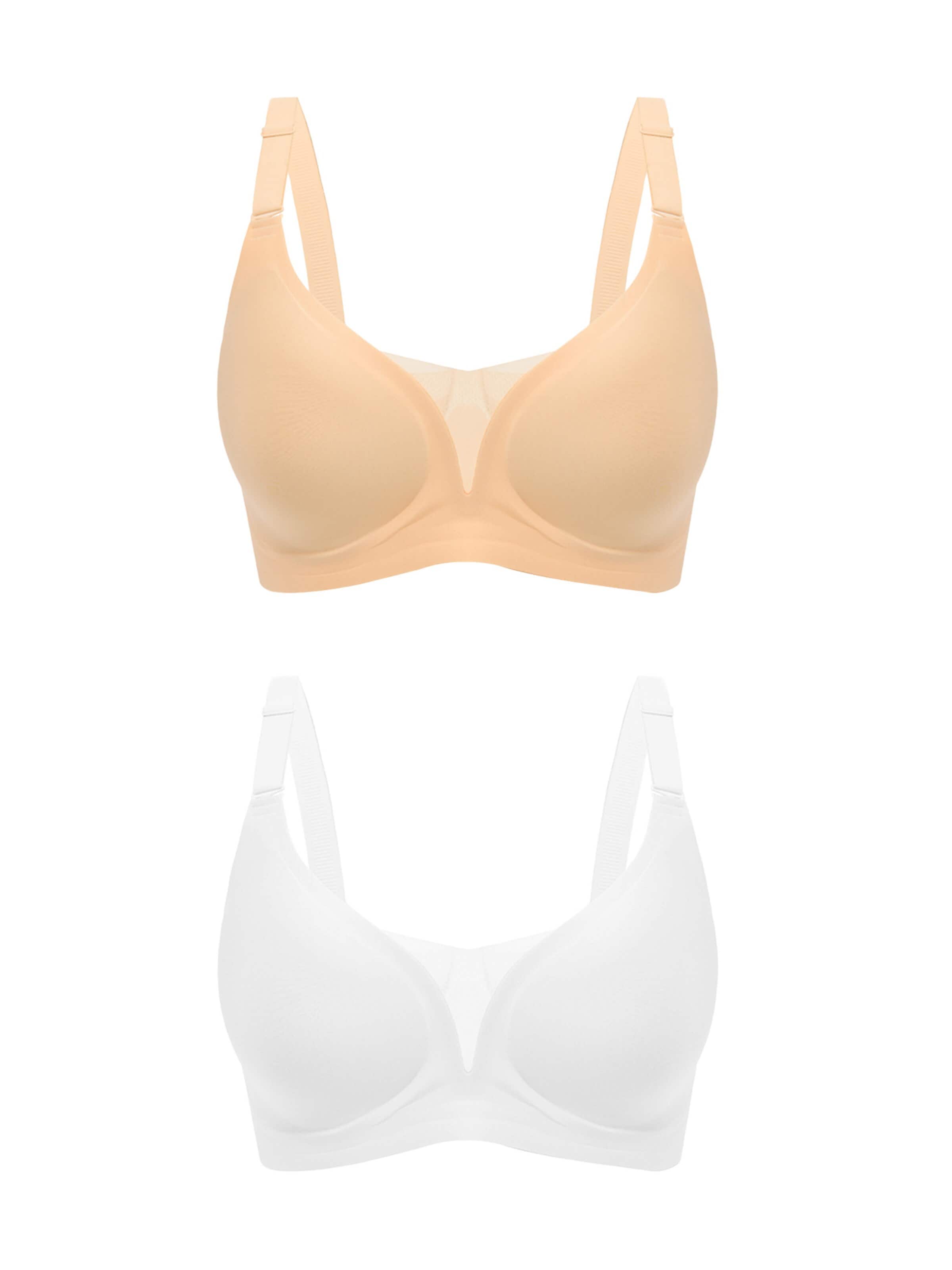 SHARICCA Bralette Bra 'SHARICCA 2-Pack Women's Wire-Free Bra' in Mixed colors: front