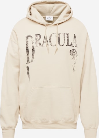 Vintage Supply Sweatshirt 'DRACULA' in Beige: voorkant