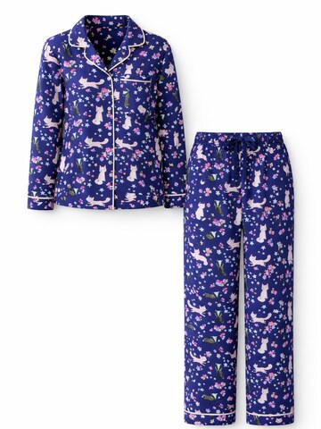 LEAFLETIC Pyjama‌‌‌ in Blau: Vorderseite
