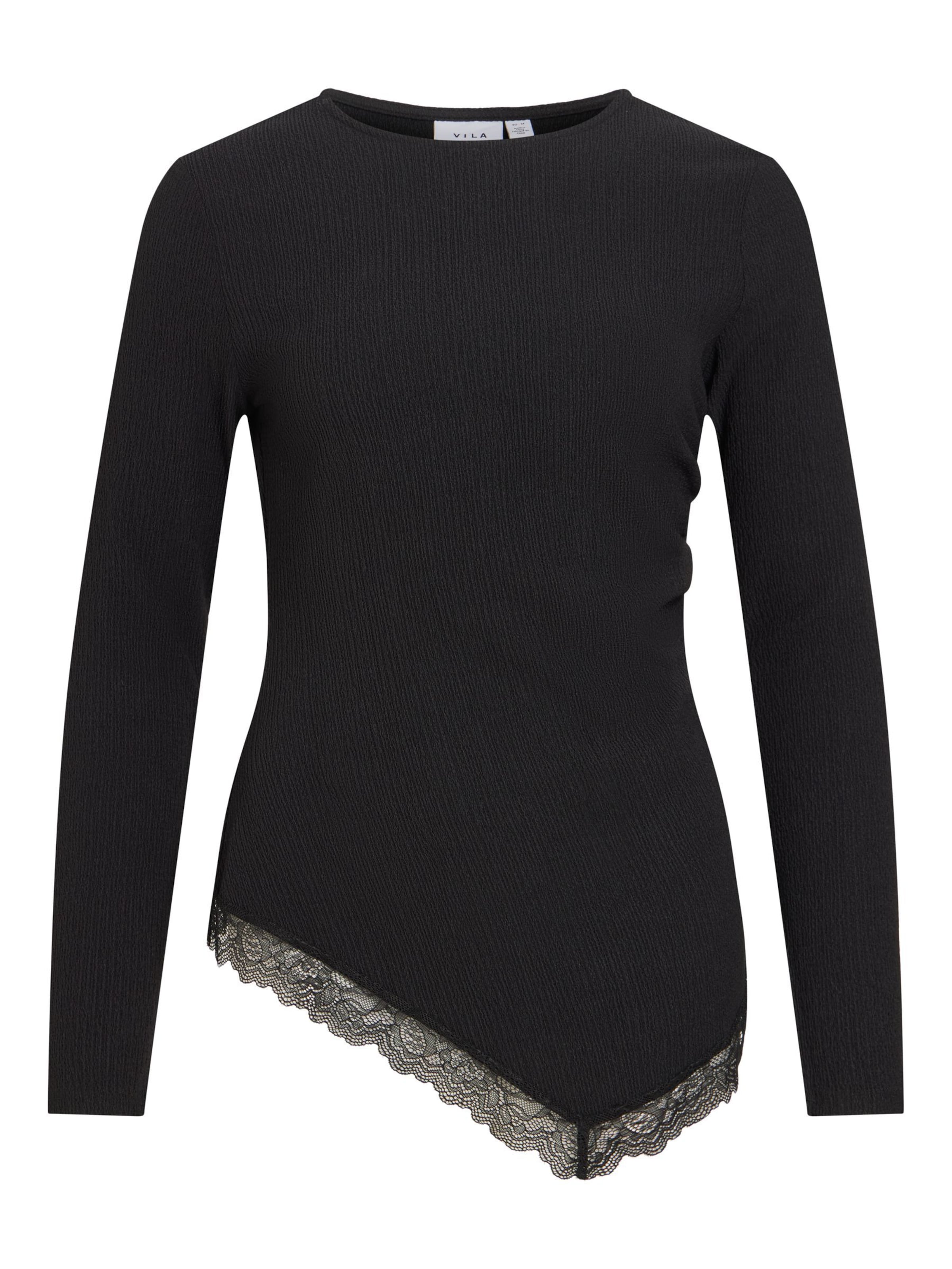 VILA Shirt 'VIBalboa' in Zwart: voorkant