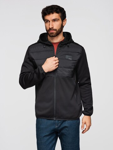 Ombre Jacke in Schwarz: Vorderseite