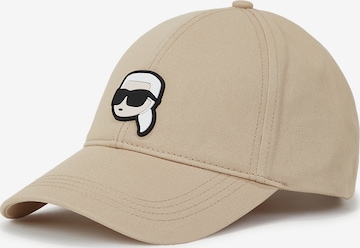 Cappello da baseball 'Ikonik' di Karl Lagerfeld in beige: frontale