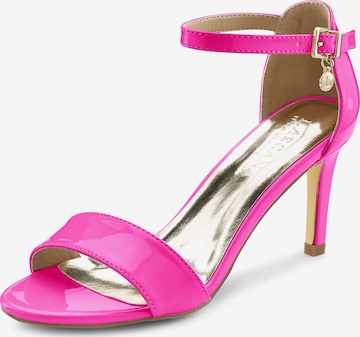 LASCANA Sandalen met riem in Roze: voorkant