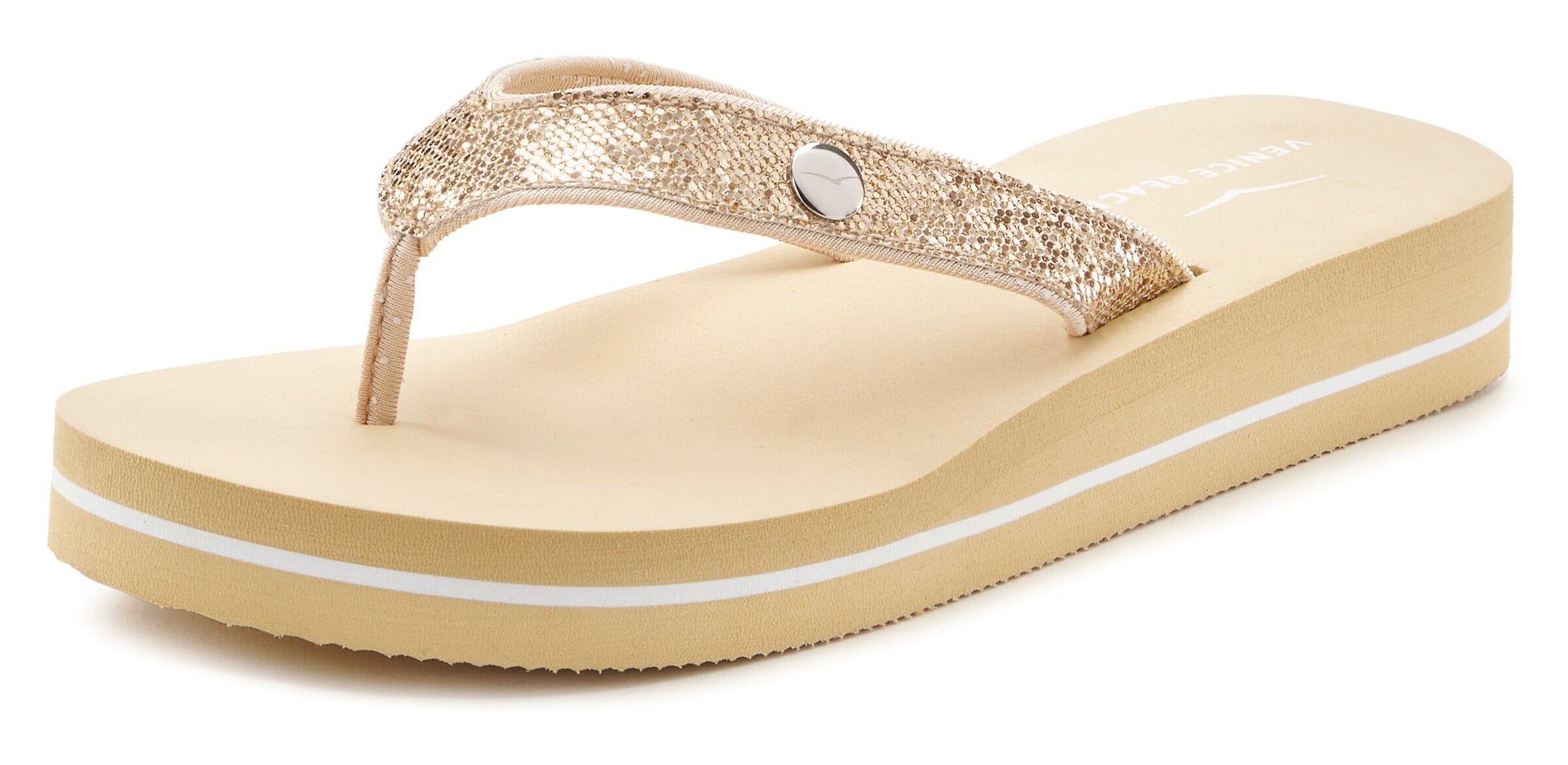 VENICE BEACH T-bar sandals in Gold: front