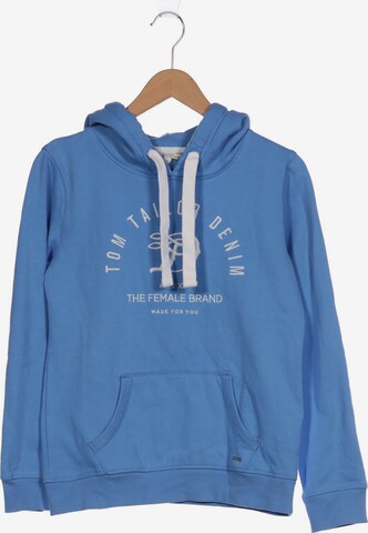 TOM TAILOR DENIM Sweatshirt & Zip-Up Hoodie in M in Blue: front