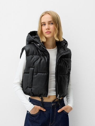 Bershka Weste in Schwarz: Vorderseite