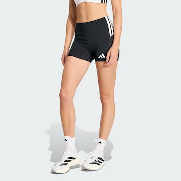 ADIDAS PERFORMANCE Skinny Športne hlače 'Adizero' | črna barva: sprednja stran
