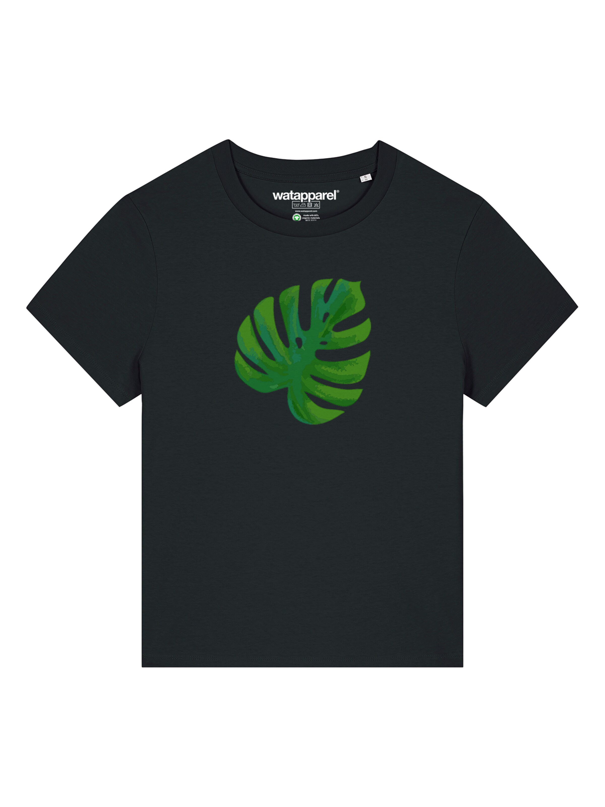 Maglietta 'Monstera 2.0' di Watapparel in nero: frontale