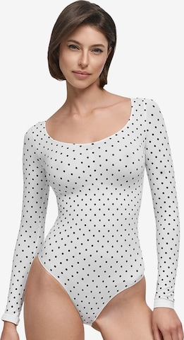 Body modellante 'Bodysuit Sculpting Shapewear Longsleeve mit Slip' di cfab (formerly creamy fabrics) in bianco: frontale