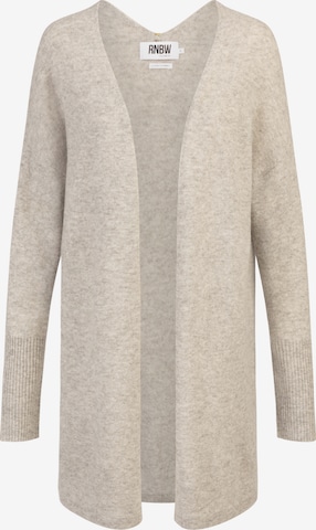 Rainbow Cashmere Knit Cardigan in Beige: front