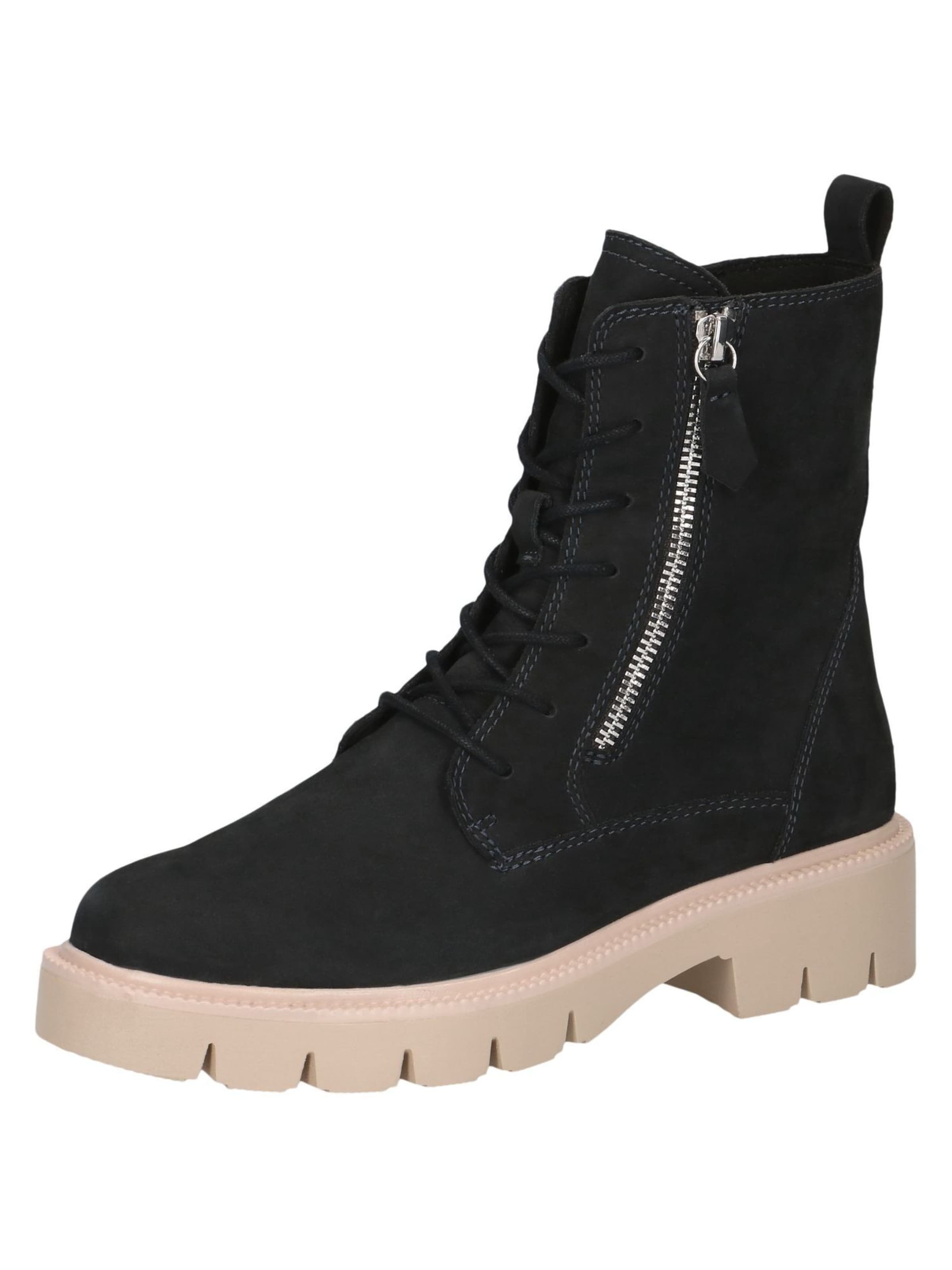 CAPRICE Lace-Up Ankle Boots in Blue: front