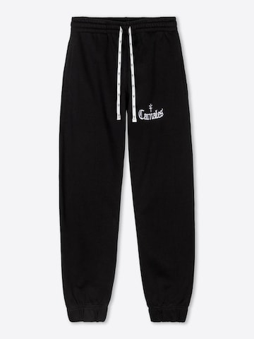 Carnales - Loosefit Pantalón 'Pantalón de chándal con logo bordado' en negro: frente