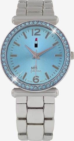 Montre à affichage analogique Lucardi en argent : devant