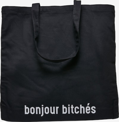 Mister Tee Shopper 'Bonjour Bitches' in schwarz / weiß, Produktansicht