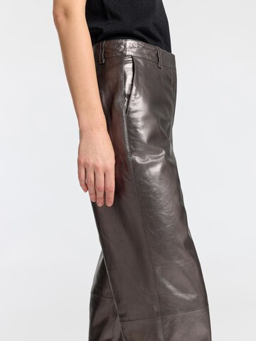 Regular Pantalon SELECTED en gris