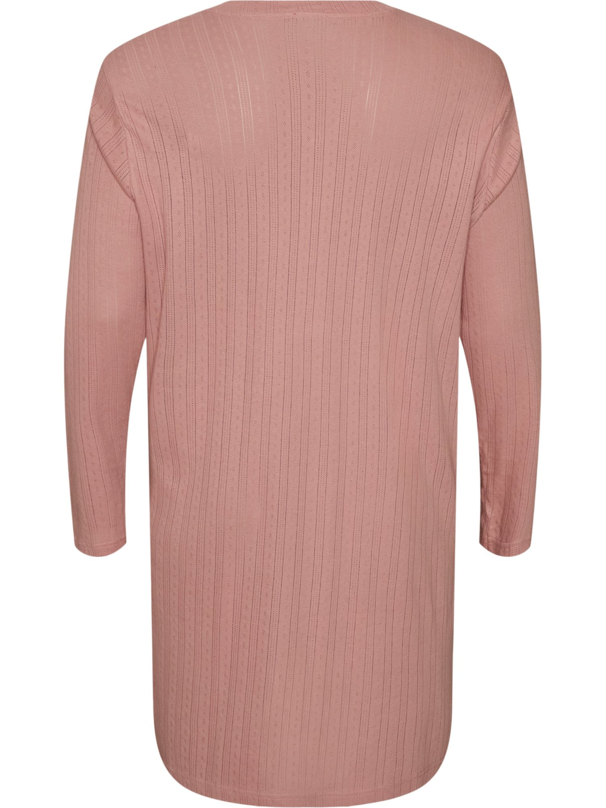 Zizzi Nachthemd 'POINTY' in Pink