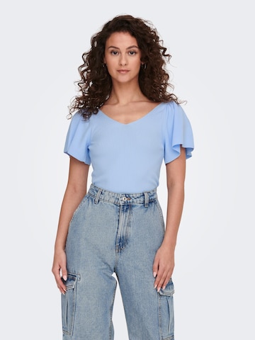 Pull-over ONLY en bleu : devant