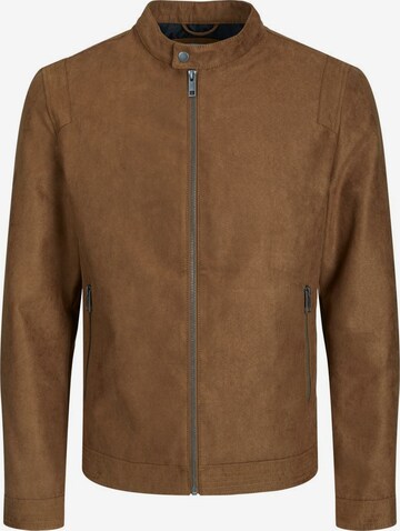 Veste mi-saison Jack & Jones Plus en marron : devant