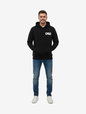 Sweat-shirt DS2 en noir : devant