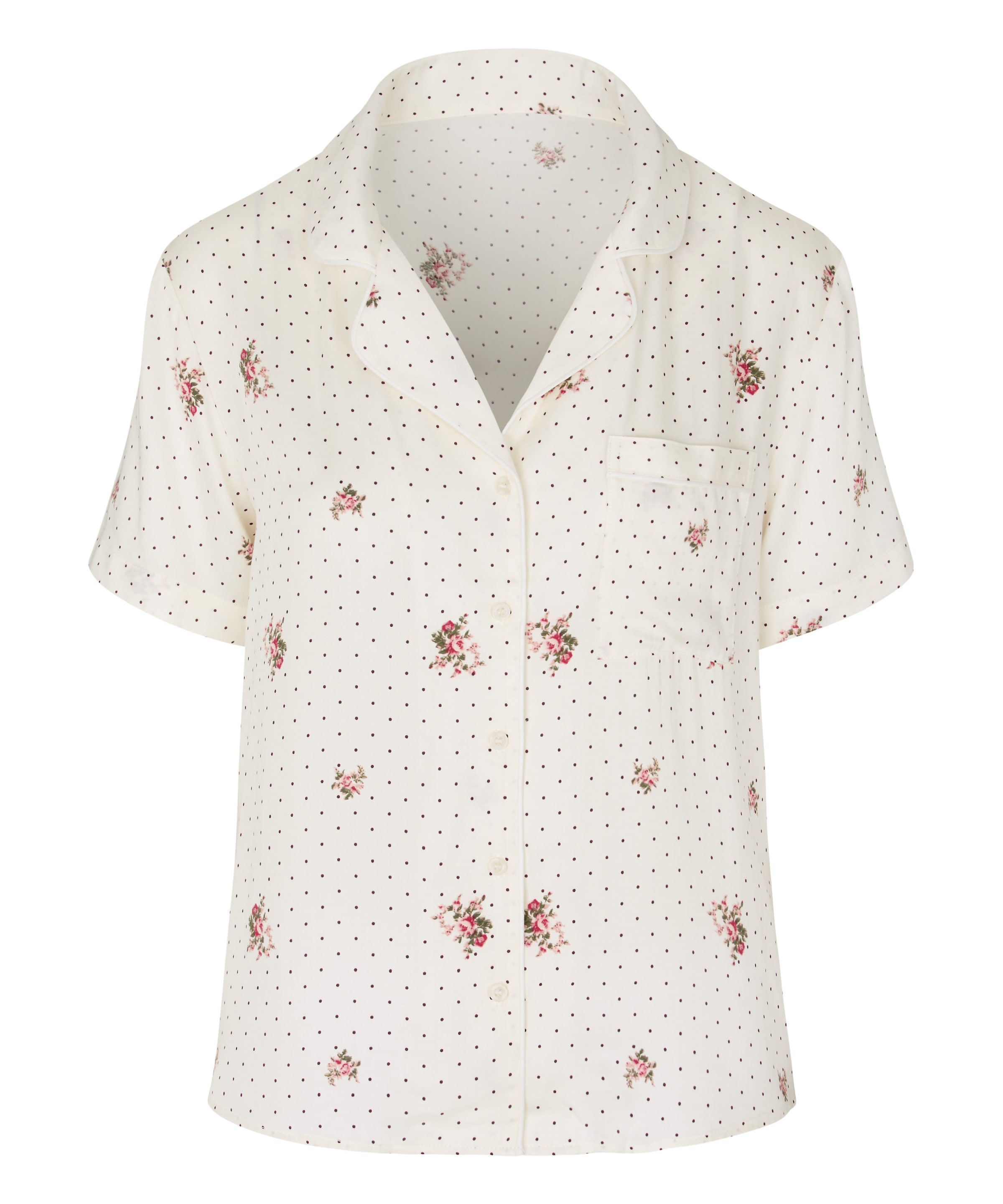 Chemise de nuit Hunkemöller en blanc : devant